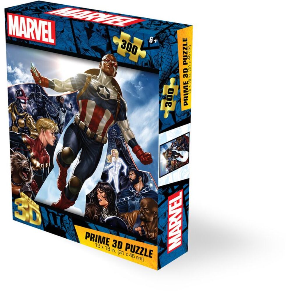 Marvel Avengers Captain America 300pc 18x12 in 3D Lenticular Puzzle